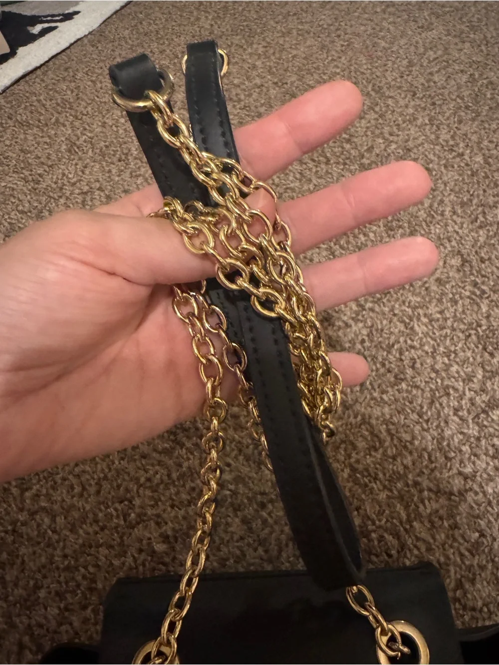 Zac Posen Black mini Crossbody Bag with Gold Hardware